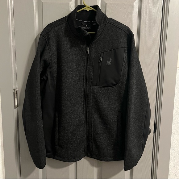 Spyder Black Jacket with Logo - Picture 5 of 7